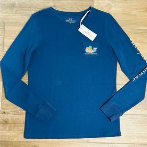Vineyard Vines St Patricks Day Navy Blue Long Sleeve Shirt Size Large